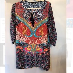 Tolani  BOHO Tunic Silk Dress